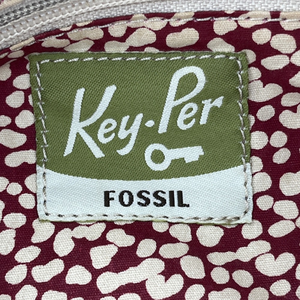 Vintage Fossil Key Per Blush Pink Mauve Shoulder Purse Quilted Leather Buckle - Picture 16 of 16